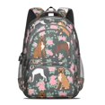 thumbnail image 2 of Cute Boxer Dog and Flowers Florals Backpack for School,Cute School Bag,Schoolbag with Adjustable Shoulder Straps & Padded Back,16.9 Inch, 2 of 5