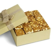 Gourmet Peanut Brittle Gift Box by It's Delish Handmade Old-Fashioned Style Beautiful & Delicious Square Cut Pieces 16 Oz