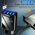 thumbnail image 2 of QC3.0 Fast Quick Charge 4 USB Ports Hub Wall Charger Power Adapter US EU NEW E1B4, 2 of 9