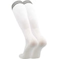 thumbnail image 2 of TCK Prosport Kids Soccer Socks – Long Striped Tube Socks for Boys, Girls, Football & Softball (White/Black, Small), 2 of 4