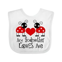 Inktastic My Godmother Loves Me Boys or Girls Baby Bib