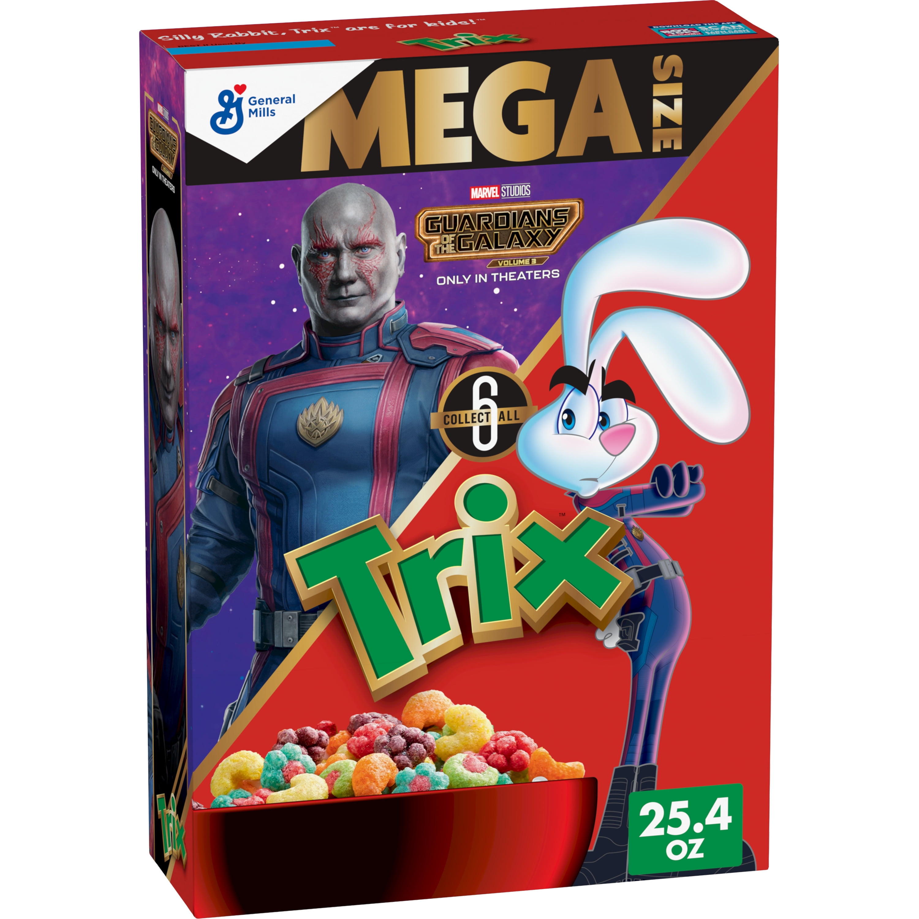 Trix, Guardians of the Galaxy Special Edition, Mega Size Cereal, 25.4
