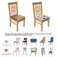thumbnail image 5 of Pioneer Flower Seat Covers for Dining Room Chairs Set Of 4,Stretch Printed Washable Chair Seat Cover with Elastic Ties and Button,Removable Waterproof Couch Cushion Covers, 5 of 6