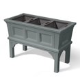 thumbnail image 1 of Step2 Atherton Sage Gray Outdoor Plastic Raised Planter Box with 3 Tray Dividers, 1 of 6