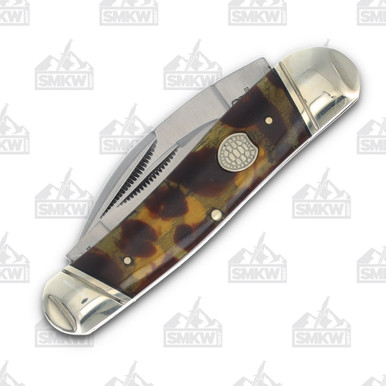 Rough Ryder Knives Rough Ryder Tortoise Shell Swayback Whittler Folding Knife RR2440