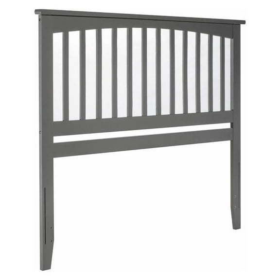 Leo & Lacey Mission Queen Wood Headboard in Grey