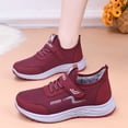 thumbnail image 2 of IEMIEMIEM Women's Winter Fur Lined Arch Support Sneakers Fashion mesh Upper Comfortable Warm Non-Slip Lightweight Hook & Loop Platform Walking Sport Shoes 6.5 wide, 2 of 5