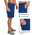 thumbnail image 5 of Little Donkey Andy Men's Quick Dry Stretch Shorts for Hiking Golf Travel, with Elastic Waist Blue L, 5 of 8