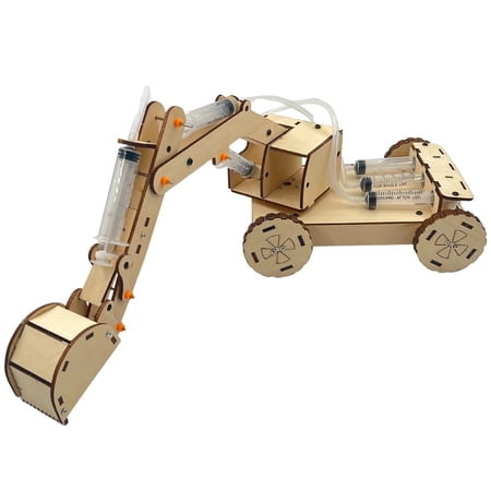 MODBOX: DIY Hydraulic Bucket Loader - Wood Building Craft Kit Toy Machine Vehicle Assembly Engineering-Mechanics-Physics Play & Learn STEM Kids 8+