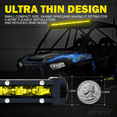 thumbnail image 5 of Xprite Yellow Ultra Thin Astro Series Flood Beam CREE LED Light Bar, 5 of 7