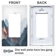 thumbnail image 3 of Yayeee Rocker Switch Wall Plate 2-Gang 4.7"x4.6" Home Decorative Outlet Cover, Art Mountain and Sun Pattern, 3 of 6