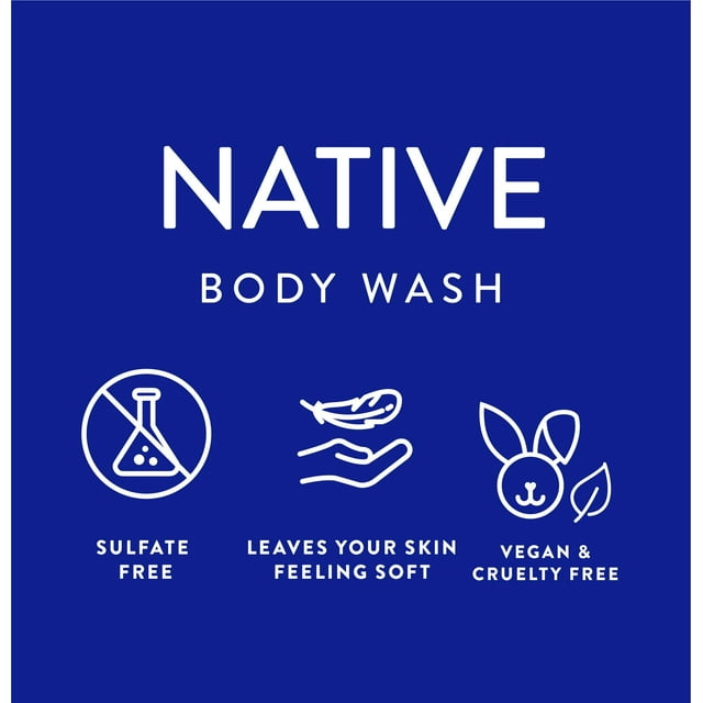 Native Body Wash, Sweet Peach & Nectar, Sulfate Free, Paraben Free, for Men and Women, 36 oz
