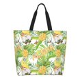 thumbnail image 3 of Fuzoiu Gnome and Pineapple Print Tote Bags for Women,Shoulder Bag, Gym Tote,Top Handle Ladies Shoulder Bags for Work Beach Travel and Shopping Grocery, 3 of 9