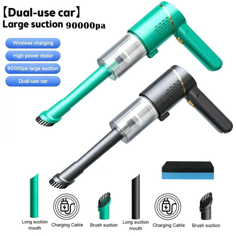 PRINxy Cordless Handheld Car Vacuum Cleaner,120W Powerful Suction Small Car  Vacuum Cleaner,Mini Dusts Buster With USB Portable Vacuum Cleaner Silver