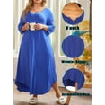 thumbnail image 2 of Avidlove Women Long Nightgowns 3/4 Sleeves Sleepshirt Comfy Full Lenth Sleepwear, 2 of 6