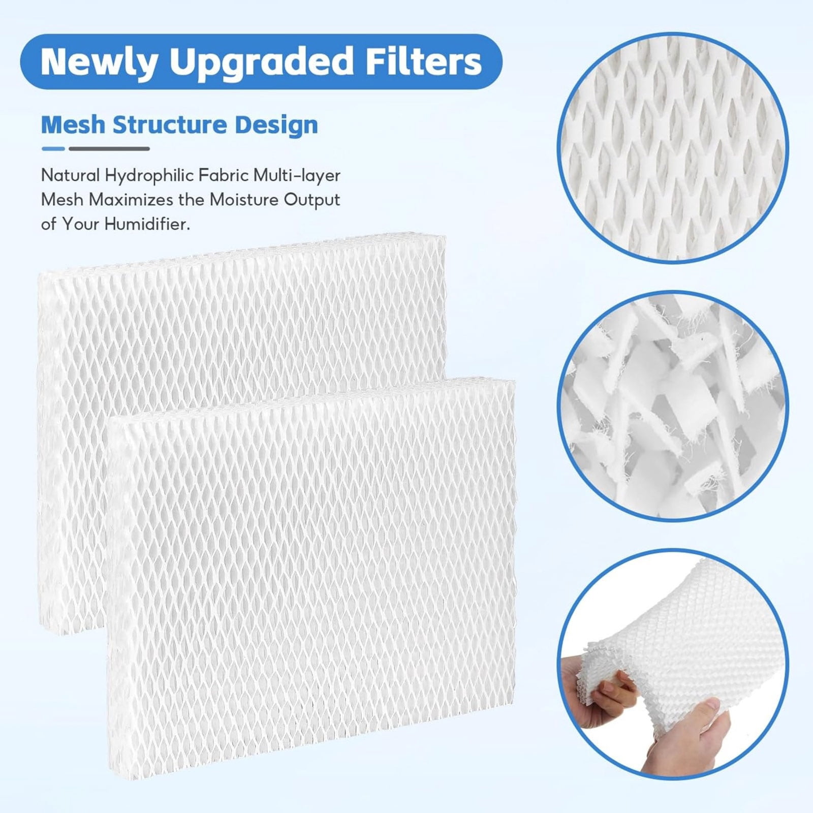 TAPDRA Honeycomb Design Humidifier Filter 2 Count For Evap2 Evap40 EVDC500 EVDC505 Humidifier Replacement Components
