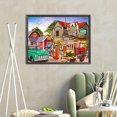 thumbnail image 3 of GS3773 Cuadrado Resina Diamante Serie Paisaje Casa Calle Diamante 40*30CM, 3 of 9