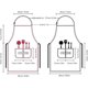 thumbnail image 2 of Waterproof Kitchen Apron Unisex Adjustable Apron Waterproof Chef Apron with 2 Pockets for Family Kit, 2 of 5