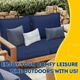 thumbnail image 6 of Outdoor Deep Seat Cushions with Double Welted Pillow, Waterproof, Fade-Resistant Patio Furniture Replacement Cushions, 24" x 24" x 5" + 24" x 19", Navy Blue, 6 of 16