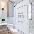 thumbnail image 4 of White Polyester Shower Curtain - 79x71 inches - Black Writing Design, 4 of 7