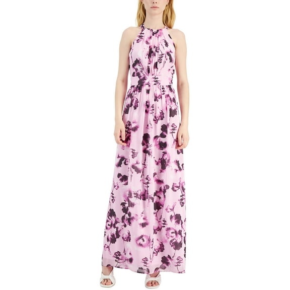 INC International Concepts Womens Floral Maxi Dress Light Orchid Combo 4