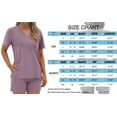 thumbnail image 6 of MOSHU 2 Piece Sets for Women Summer Lounge Short Sets Casual Oversized V Neck Shirts And Shorts Matching Fashion Outfits, 6 of 9