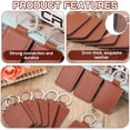 thumbnail image 3 of 25 Pcs Blank Leather Keychains PU Key Fobs with Ring Rectangular Leather Key Fob Universal Keys Chain Holder Keychain Kit for Keychains Making DIY Craft Working Supplies Gifts Birthday$$Art & Craft, 3 of 7
