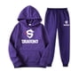 thumbnail image 4 of Conjunto de ropa deportiva para hombre y mujer, sudadera con capucha y pantalones con cordón, ropa deportiva de otoño, 2 piezas, 4 of 5