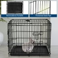 thumbnail image 3 of Heavy-Duty Collapsible Metal Small Animal Cage – Grid Mesh Floor, Removable Slide-Out Tray, Dual Doors, Rust-Resistant – Indoor/Outdoor Enclosure for Rabbits, Chinchillas, Ferrets – Size (60×44×49cm), 3 of 7