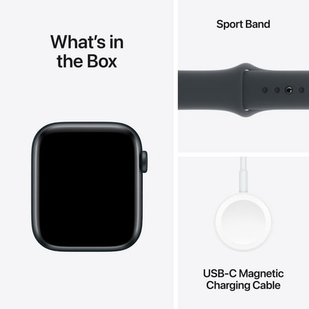 Apple Watch SE 2nd Generation (GPS + Cellular) 44mm Midnight Aluminum Case with Midnight Sport Band - S/M - Midnight