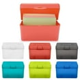 thumbnail image 3 of 1Pc Index Card Holder Box 3x5 Flash Note Card Holder Storage File Box Organizer Case for 250 Pcs 3"x5" Cards Note Holder, Index Card Holder, Recipe Box Holder, Assorted Colors(Red,5.7x3.3x3.5"), 3 of 6