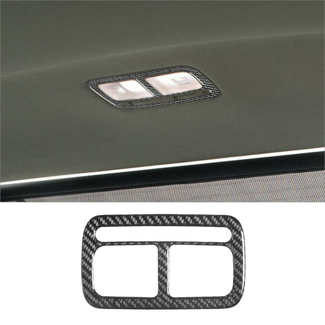 Real Bright Soft Car Interior Carbon Fiber Sticker DecorationCarbon Fiber Interior Rear Overhead Light Cover For Hyundai Azera 2006-2011Auto Car Protection Interior Accessories