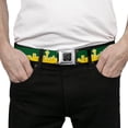 thumbnail image 3 of Buckle-Down Belt, Seatbelt Buckle Belt, Seattle Skyline Green Yellow, 34 to 52 Inches, 3 of 9