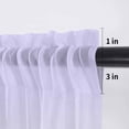 thumbnail image 5 of Ombre White Valance Curtains for Kitchen/Living Room/Bathroom/Bedroom Window, Rod Pocket Small Topper Half Short Window Curtains Voile Sheer Scarf, Romatic Purple Art 60"x18", 5 of 8