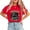 3-Red, variant on Vintage Halloween Short Sleeve Tops Every Day Is Halloween Print T-shirts Horror Charactersr Graphic Tees Cotton Shirts Black,S