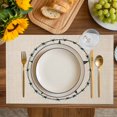 thumbnail image 4 of Texas Star Rustic Placemats Set of 4, Vintage Farmhouse Striped Brown Placemats for Dining Table, Place Mats for Kitchen Tabletop, Waterproof Wipeable Dining Table Mats Set, 4 of 9
