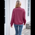 thumbnail image 4 of Chaqueta Informal de Mujer con Cuello Alto y Cremallera, Ideal para Otoño. Conjuntos con Bolsillos. Vino Tinto M, 4 of 10