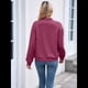 thumbnail image 4 of Chaqueta Informal de Mujer con Cuello Alto y Cremallera, Ideal para Otoño. Conjuntos con Bolsillos. Vino Tinto S, 4 of 10