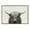 Gray, variant on Kate and Laurel Sylvie Hey Dude Highland Cow Color Framed Linen Textured Canvas Wall Art by The Creative Bunch Studio, 18x40 Panel Gray, Decorative Cow Art for Wall
