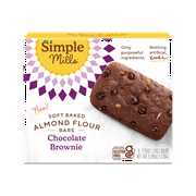 Simple Mills Soft Baked Almond Flour Bars, Chocolate Brownie, Gluten-Free, 5 Count