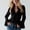 Black, variant on Women Ruffle Tie Front Cardigan Sweater Long Bell Sleeve Cropped Knit Sweater Top Purple M
