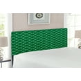 thumbnail image 2 of Quatrefoil Headboard, 4 Leaf Clover Flower on Moroccan Trellis Mosaic Pattern Traditional Digital Print, Upholstered Decorative Metal Bed Headboard with Memory Foam, Full Size, Green, by Ambesonne, 2 of 4