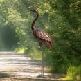thumbnail image 4 of Outdoor Garden Crane Statues and Sculptures Metal Yard Art Statue for Garden Decoration Large Size, 4 of 7