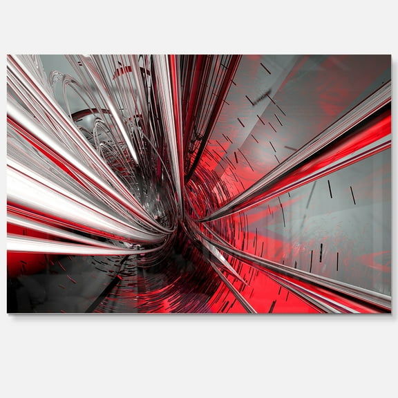 Designart 'Fractal 3D Deep into Middle ' Abstract Metal Wall Art