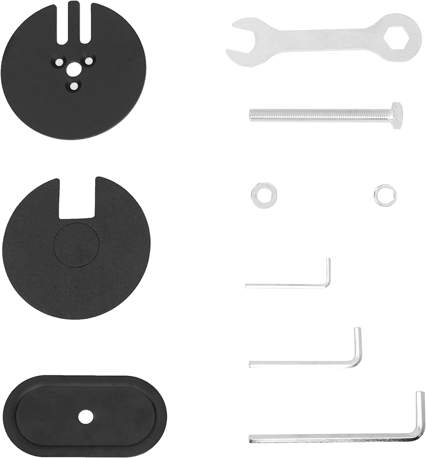 Black Steel 4-Inch Grommet Kit for Desk Monitor Mounts