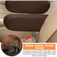 thumbnail image 5 of NOGIS 2 PCS Car Front Seat Armrest Covers, Elastic Fabric Auto Seat Armrest Protectors, Universal Seat Arm Rest Cover Replacement, Vehicle Interior Decor Accessories (Brown), 5 of 7