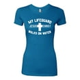 thumbnail image 2 of My Lifeguard Walks on Water Jesus Christ Bible | Womens Inspirational/Christian Slim Fit Junior Tee, Turquoise, X-Large, 2 of 3