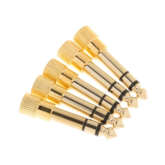 Gold Plated 6.3mm (1/4 inch) to 3.5 mm Male to Female Stereo Audio Adapter