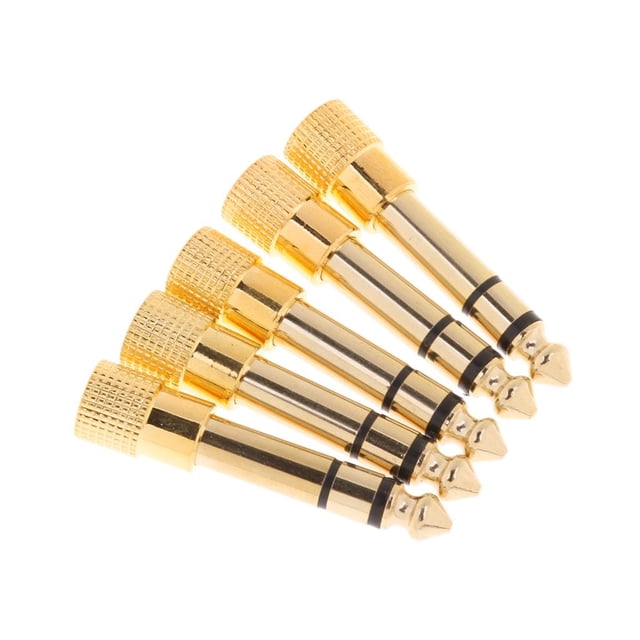 Yinanstore 5 Pcs. Headphone Adapter 6.35 Mm (1/4 Inch) Plug to 3.5mm (1/8 Inch) Socket And Audio Stereo Plug