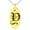 Gold, variant on Stainless Steel Letter Y Initial Old English Monogram Engraved Small Oval Charm Pendant Necklace